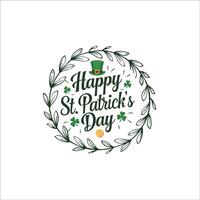 Clean Balanced St. Patricks Day Badge with Irish Theme vector