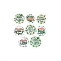 Sleek St. Patricks Day Emblem with Lucky Shamrock Elements vector