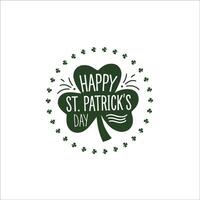Clean Modern St. Patricks Day Circular Badge Design vector