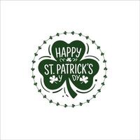 Modern St. Patricks Day Logo with Classic Shamrock Design vector