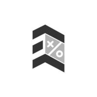 Book play button. Book with triangle shape. vector