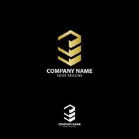 Minimalist architecture logo with line art style. Modern design branding for real estate, building, architecture vector