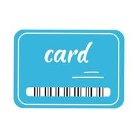 Card design featuring bright blue color and simple typography for identification purposes vector