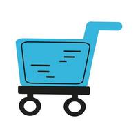 Shopping cart illustration in a simple and modern design for retail applications vector