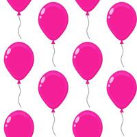 Pink balloons arranged in a playful pattern on a white background for festive occasions vector