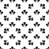Repetitive tooth pattern design on a white background suitable for dental themes and artistic projects. Pattern 14 vector