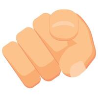 Cartoon index finger pointing forwards or at the viewer isolated on a white background vector