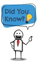 Stickman character point at a did you know announcement banner, Basic stick figure design character isolated on a white background vector