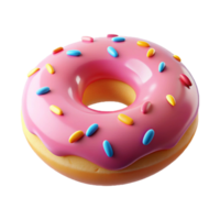 a donut with sprinkles on it is shown on a transparent background png