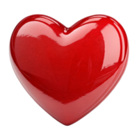 a 3d red heart shaped object on a transparent background png