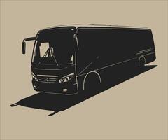 illustration of a bus on a beige background vector