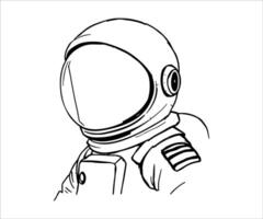 astronaut coloring pages vector