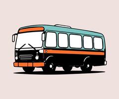 Bus sketch illustration. Side view of a bus. drawing illustration vector