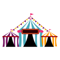 a circus tent with a sign on it, , transparent background png