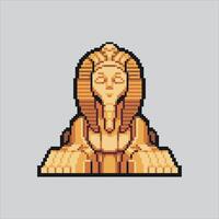 Pixel art illustration Sphynx Statue. Pixelated Egypt Sphynx. Egypt Sphynx Statue Icon pixelated for the pixel art game and icon for website and game. vector