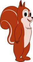 A funny brown squirrel standing smiling vector
