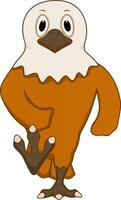 A funny bald eagle is marching vector
