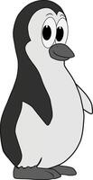 A funny penguin is standing and posing vector