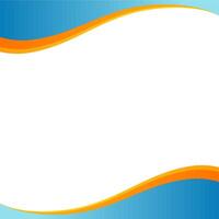Wave curved background in blue vector