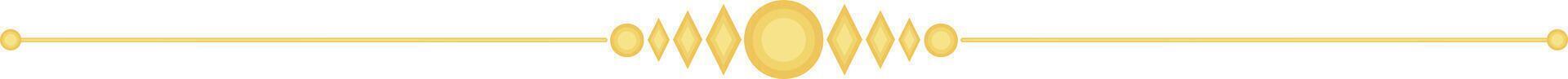 Gold Line. Simple Style Hand Drawn Divider Ornament. vector
