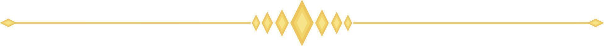 Gold Line. Simple Style Divider. vector