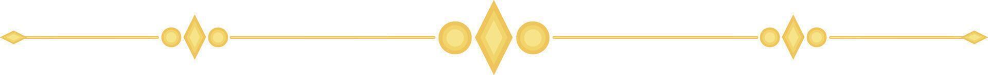 Gold Line. Simple Style Text Divider Ornament. vector