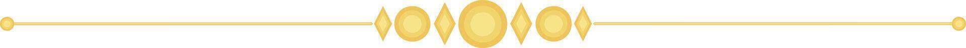 Gold Line. Simple Style Divider Ornament. vector