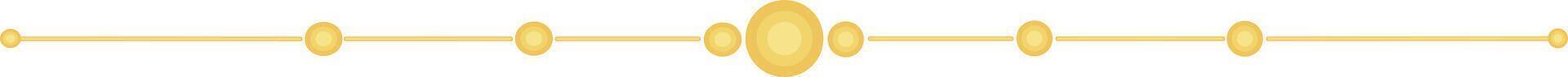 Gold Line. Simple Style Hand Drawn Divider. vector