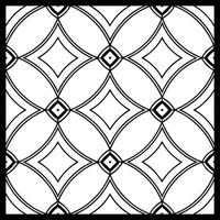 a black and white geometric pattern on a white background. Classic Monochrome Ornamental Pattern vector