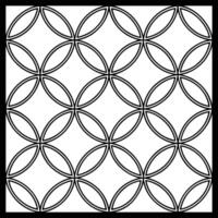 a black and white drawing of a circular pattern.Seamless Black and White Ornamental vector