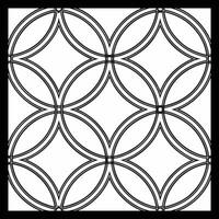 a black and white drawing of a circle pattern vector