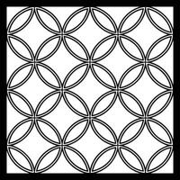 a black and white drawing of a circular pattern vector