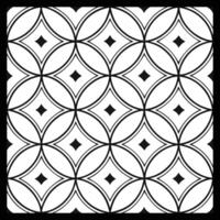 a black and white square pattern with a circle in the center vector