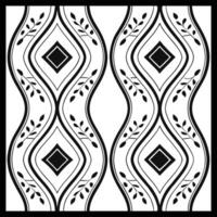 a black and white pattern with a diamond in the center vector