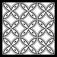 a black and white pattern with a square design vector