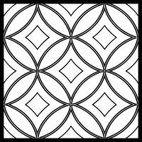 a black and white geometric pattern on a white background. Classic Ornamental Black and White Pattern vector