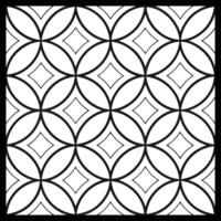 a black and white geometric pattern on a black background. vector