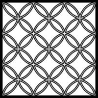a black and white geometric pattern on a white background. Luxury Black and White Ornamental Pattern vector