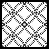 a black and white drawing of a flower pattern. Classic Ornamental Black and White Pattern vector