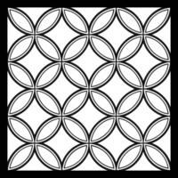 a black and white drawing of a geometric pattern. Classic Monochrome Ornamental Pattern. vector