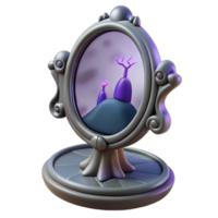 Haunted Mirror Reflecting a Ghostly Image png