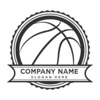 basketball logo design template, illustration on a white background vector