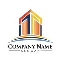 modern building logo design on a white background vector