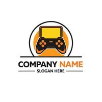 game controller logo design on a white background vector