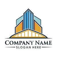 modern building logo template illustration on a white background vector