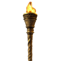 Glowing Torch Flame on Transparent Background png