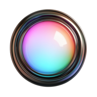 Colorful Button with a Rainbow Effect on Transparent Background png