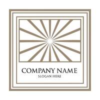 a logo for a company that is made up of a sunburst on a white background vector