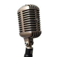 classic microphone isolated on transparent background png