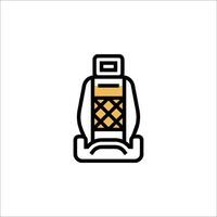 A car seat with a yellow and black design vector